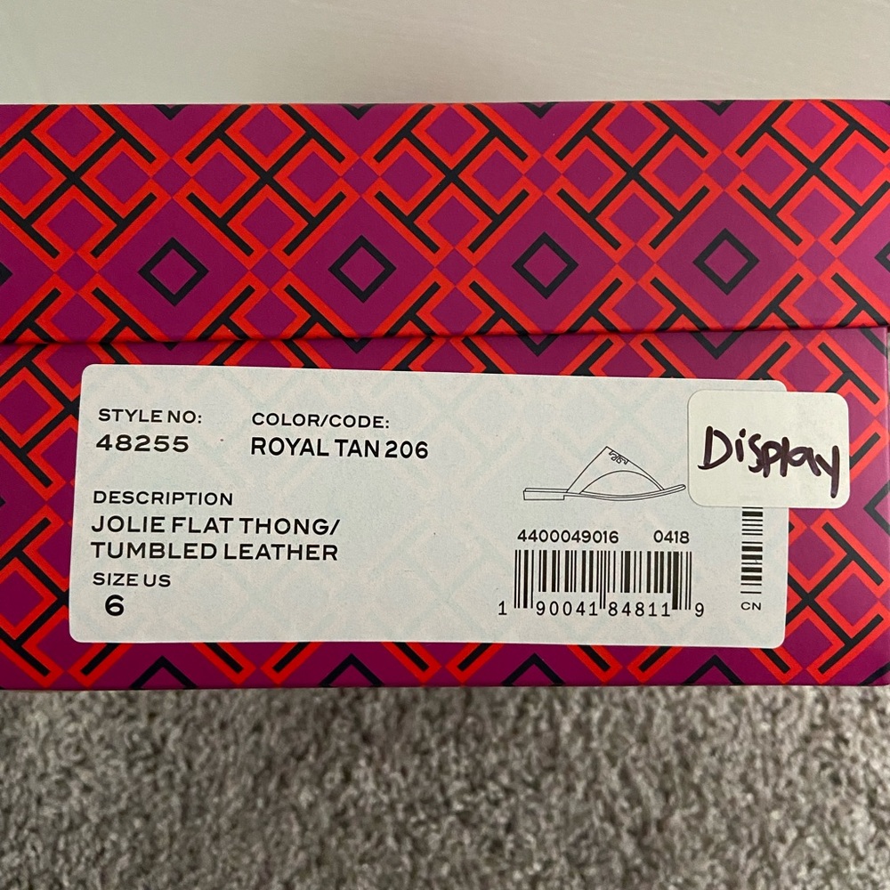 Tory Burch Jolie Thong size 6 Royal Tan